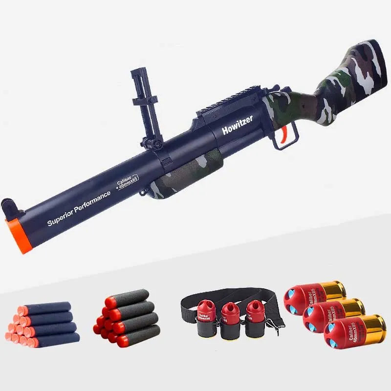 JH2026 M79 Howitzer Triple Shot Manual Foam Blaster
