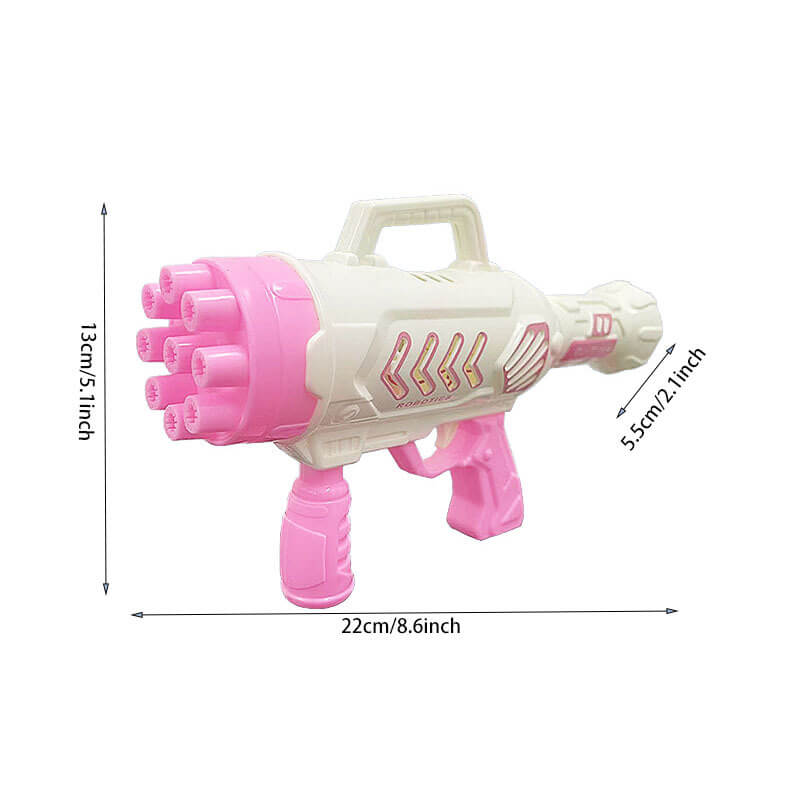 9-Hole Mini Rocket Bubble Machine Gatling Bubble Gun Blowing Bubbles Childrens Toys Birthday Gift-Biu Blaster-Uenel