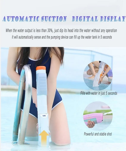 KUBLAI S1 mini Electric Squirt Automated Refill Water Gun Pool Beach Party Funny Toy