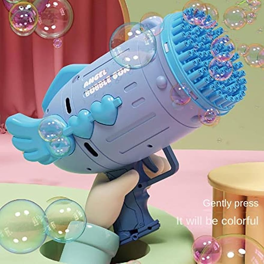 Electric Angel Bubble Gun with 11-Hole & 91-Hole Head-Biu Blaster-Uenel