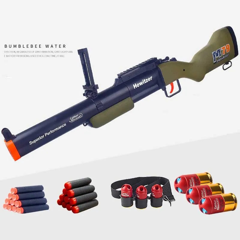 JH2026 M79 Howitzer Triple Shot Manual Foam Blaster