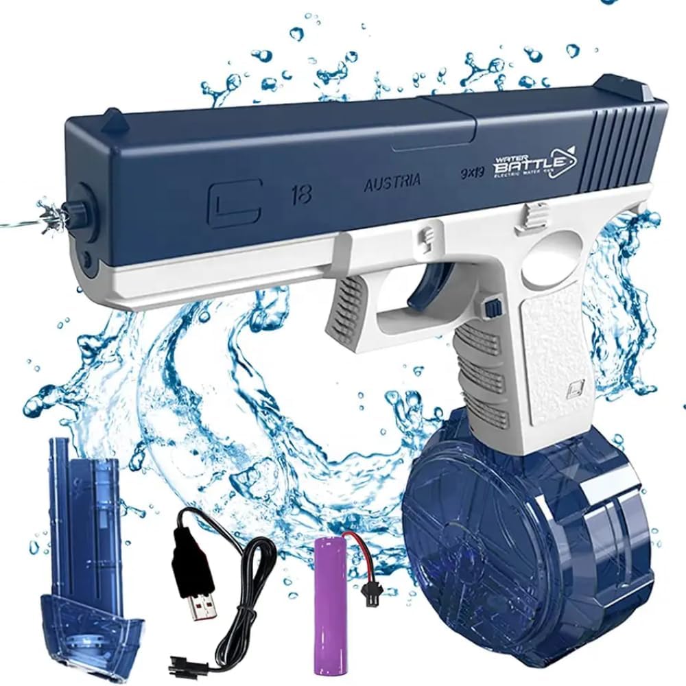 Fully automatic Glock drum version water gun-Technology Blue