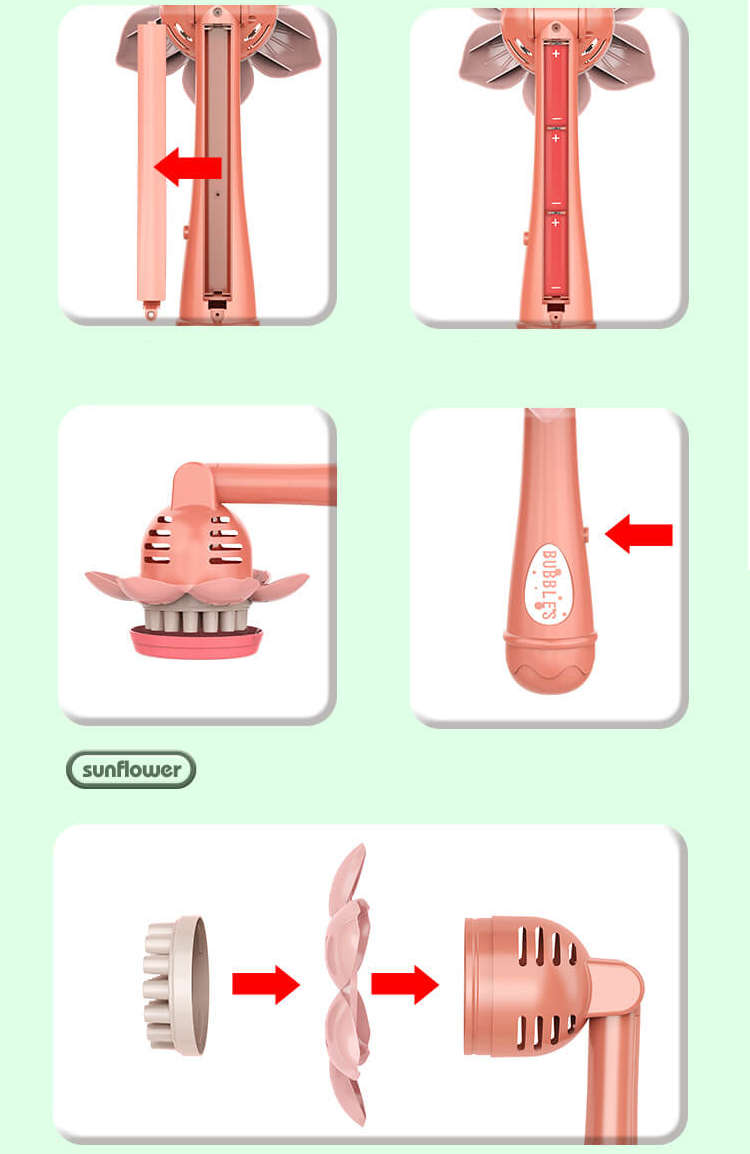 23-Holes Electric Sunflower Bubble Wand Blower Toy-Biu Blaster-Uenel