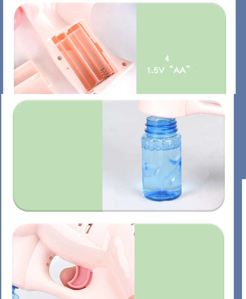 15-Hole Unicorn Bubble Gun Machine One Button Bubbling Kids Toy Blaster-Biu Blaster-Uenel