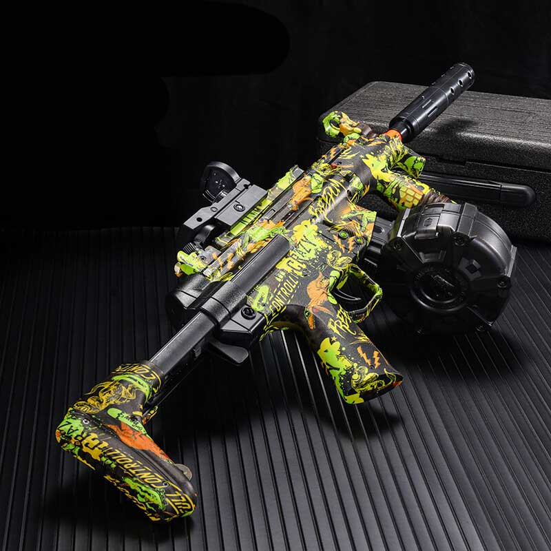 Electric Gel Ball Blaster MP5-K Drum Fed Graffiti Kids Toy-Kublai-Kublai