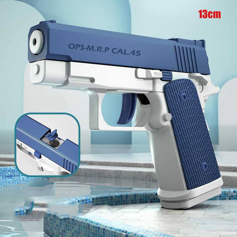 Mini M1911 Waterproof Electric Semi-Auto Water Gun-Biu Blaster-blue-Uenel