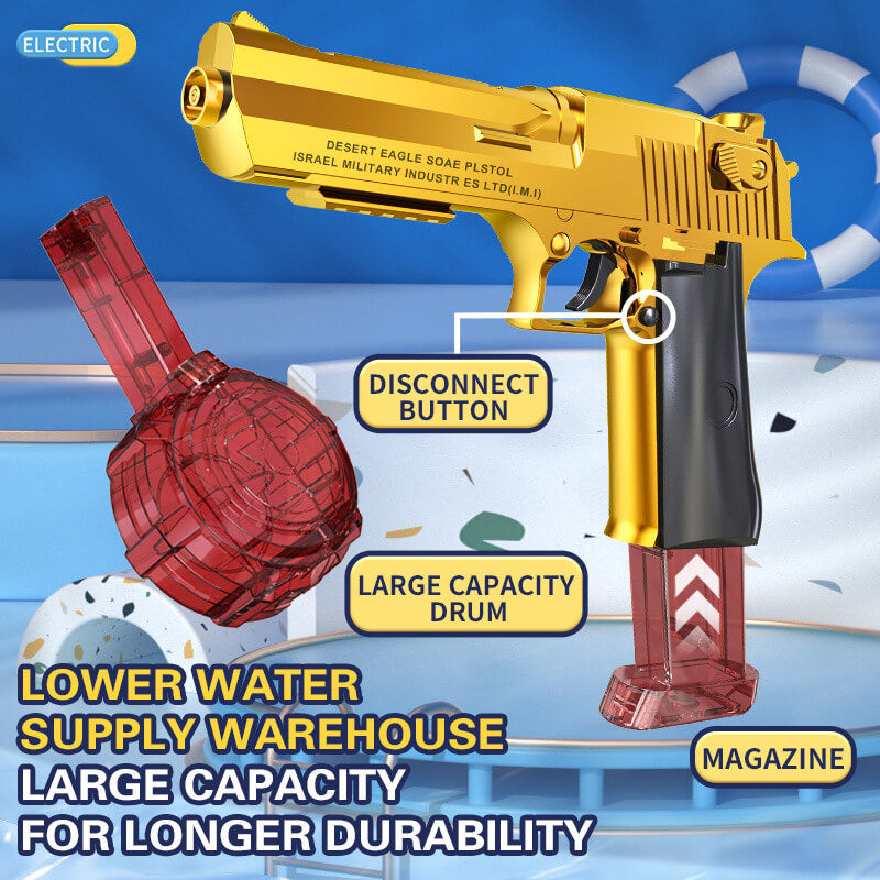 Desert Eagle Fully Automatic Electric Water Gun with Magazine-Biu Blaster-Uenel