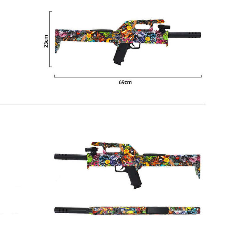 FMG-9 Graffiti Electric Foldable Splat Ball Blaster Gel Launcher-Kublai-Kublai