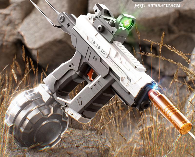 High-end UZI black and white - manual and automatic self-priming electric water gun