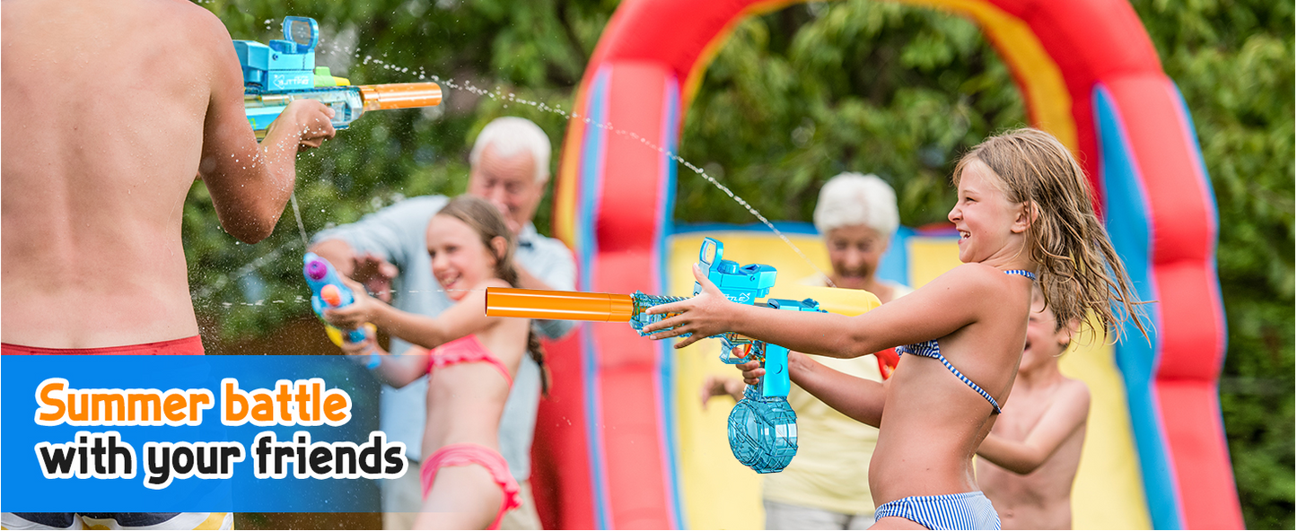 Electric continuous water gun Desert Eagle linkage version-Clear Blue