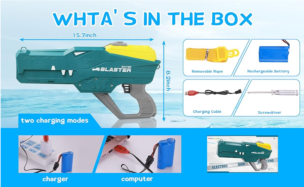 dinosaur electric water gun (color box)