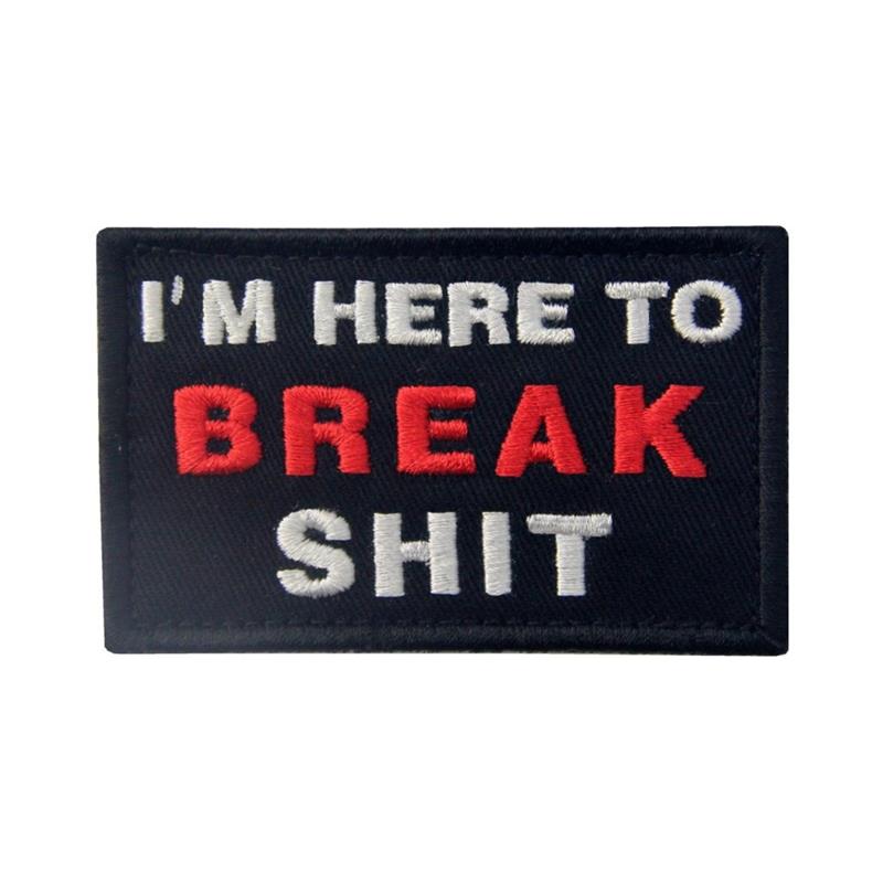 Skull Embroidered Patch Funny Buzzword Military Slogan Sticker Decal Army Operator with Hook and Loop Tactical Patches-Tactical Accessories-Kublai-15-Kublai