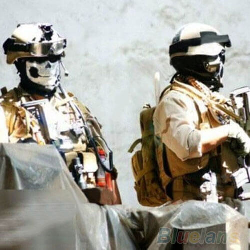 Motorcycle WarGame Bandana Half Face Skull Mask Headband-clothing-Biu Blaster-Uenel