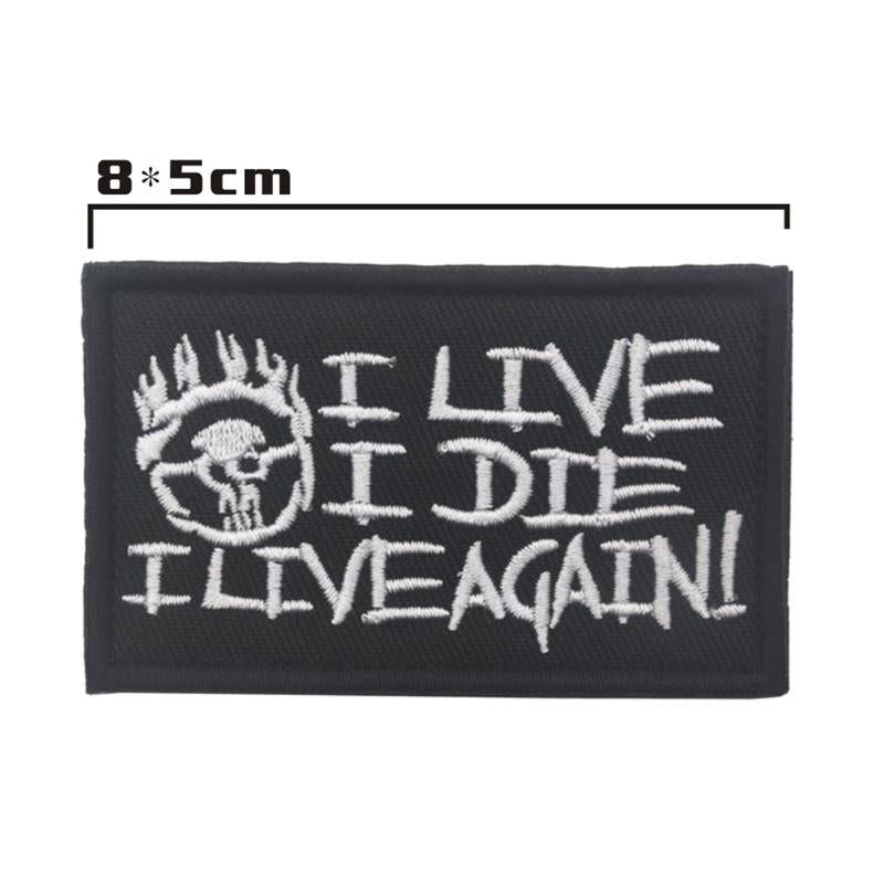Skull Embroidered Patch Funny Buzzword Military Slogan Sticker Decal Army Operator with Hook and Loop Tactical Patches-Tactical Accessories-Kublai-1-Kublai