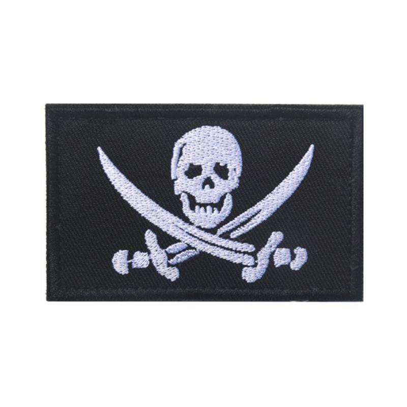 Skull Embroidered Patch Funny Buzzword Military Slogan Sticker Decal Army Operator with Hook and Loop Tactical Patches-Tactical Accessories-Kublai-25-Kublai