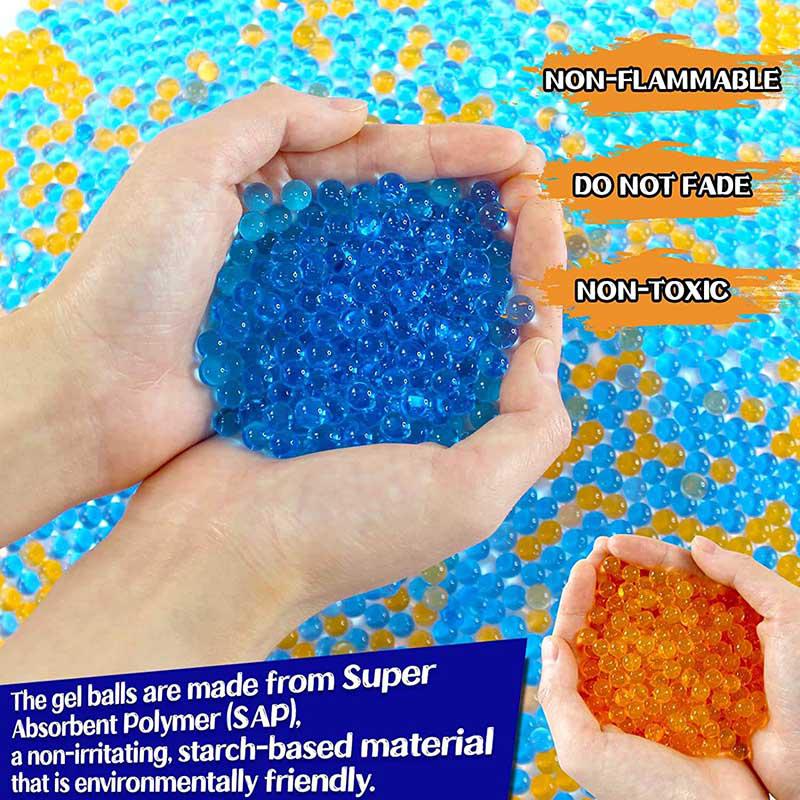 80000pcs 7-8mm Gel Ball Refill with Bottles - Color Blue+Orange (US Stock)-water beads-Kublai-Kublai