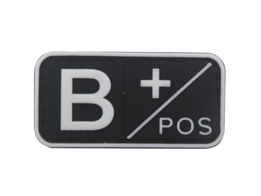 A B AB O Rh + - Positive Negative 3D PVC Blood Type Patch Military Hook and Loop Sew on Patches Badge for Backpacks 5x2.5cm-Tactical Accessories-Kublai-Kublai