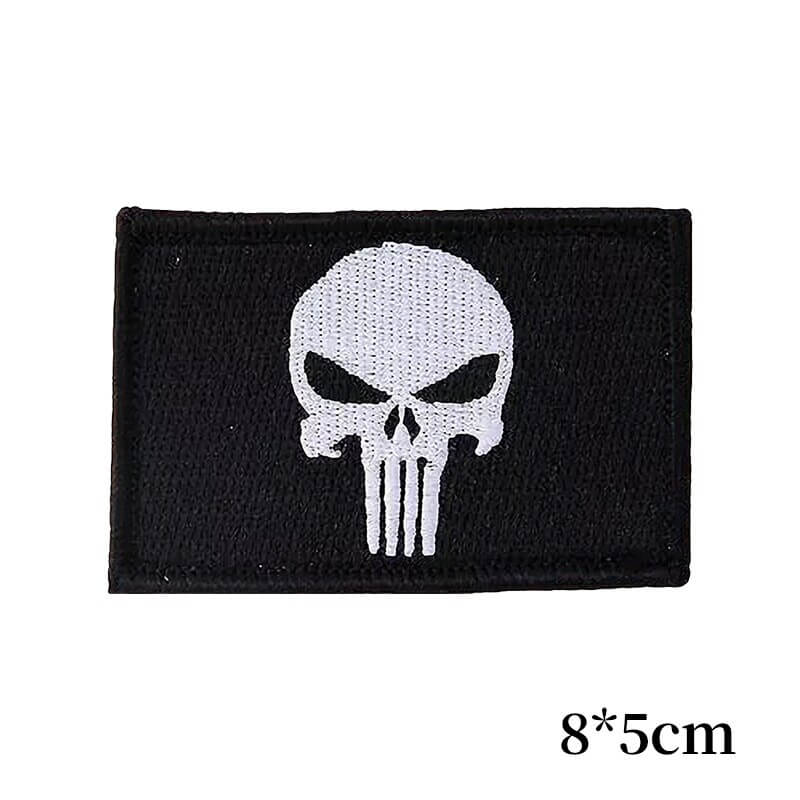 3D Embroidered Hook Patches Tactical Punisher Military Patch for Clothing Backpack Stickers Embroidery Badge-Tactical Accessories-Kublai-A-Kublai