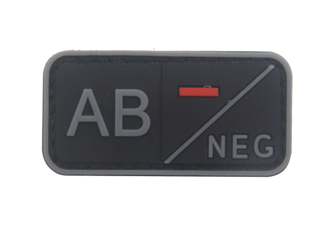 A B AB O Rh + - Positive Negative 3D PVC Blood Type Patch Military Hook and Loop Sew on Patches Badge for Backpacks 5x2.5cm-Tactical Accessories-Kublai-Kublai
