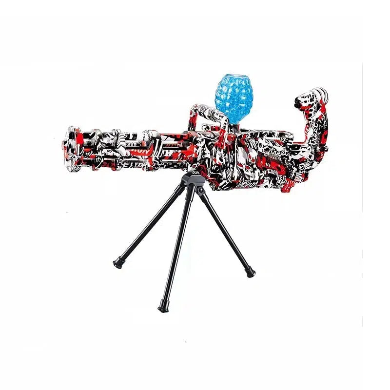 Electric Hopper-Fed Splatter Ball Gatling Gel Ball Blaster w/ Tripod-gel blaster-Kublai-Kublai