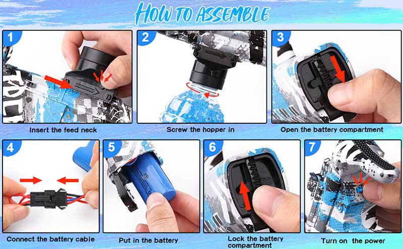 Mini MP5 Splatter Ball Electric Gel Blaster Toy Using 6-7mm Gel Balls-gel blaster-Biu Blaster-Uenel