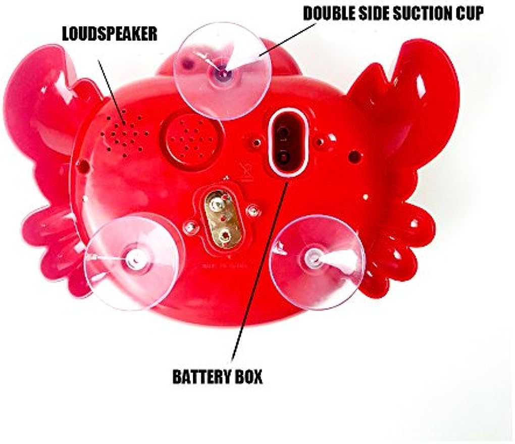 Bathtub Bath Toy Crab Bubbler Bubble Machine with Nursery Rhyme for Baby Toddlers (US/UK Stock)-Biu Blaster-Uenel