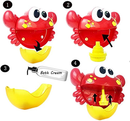 Bathtub Bath Toy Crab Bubbler Bubble Machine with Nursery Rhyme for Baby Toddlers (US/UK Stock)-Biu Blaster-Uenel