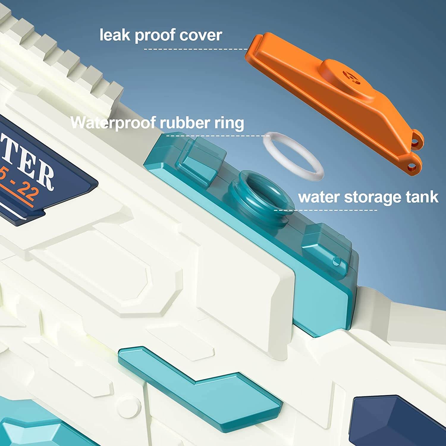 Electric Powerful Waterproof Water Blaster Squirt Toy Gun-Biu Blaster-Uenel