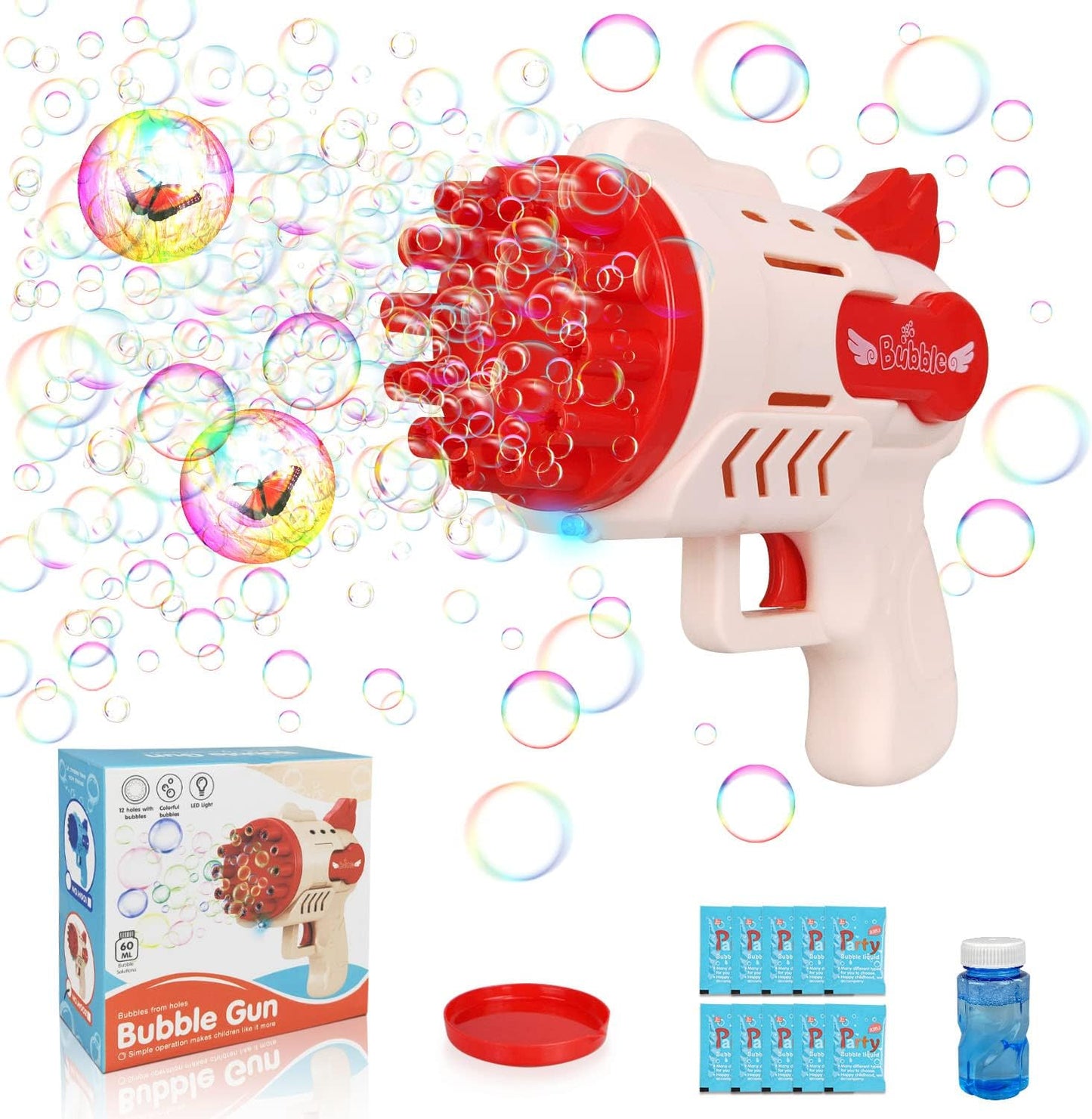 Mini Gatling Bubble Blaster Machine Automatic Bubble Maker Black/Gold-Biu Blaster-Uenel