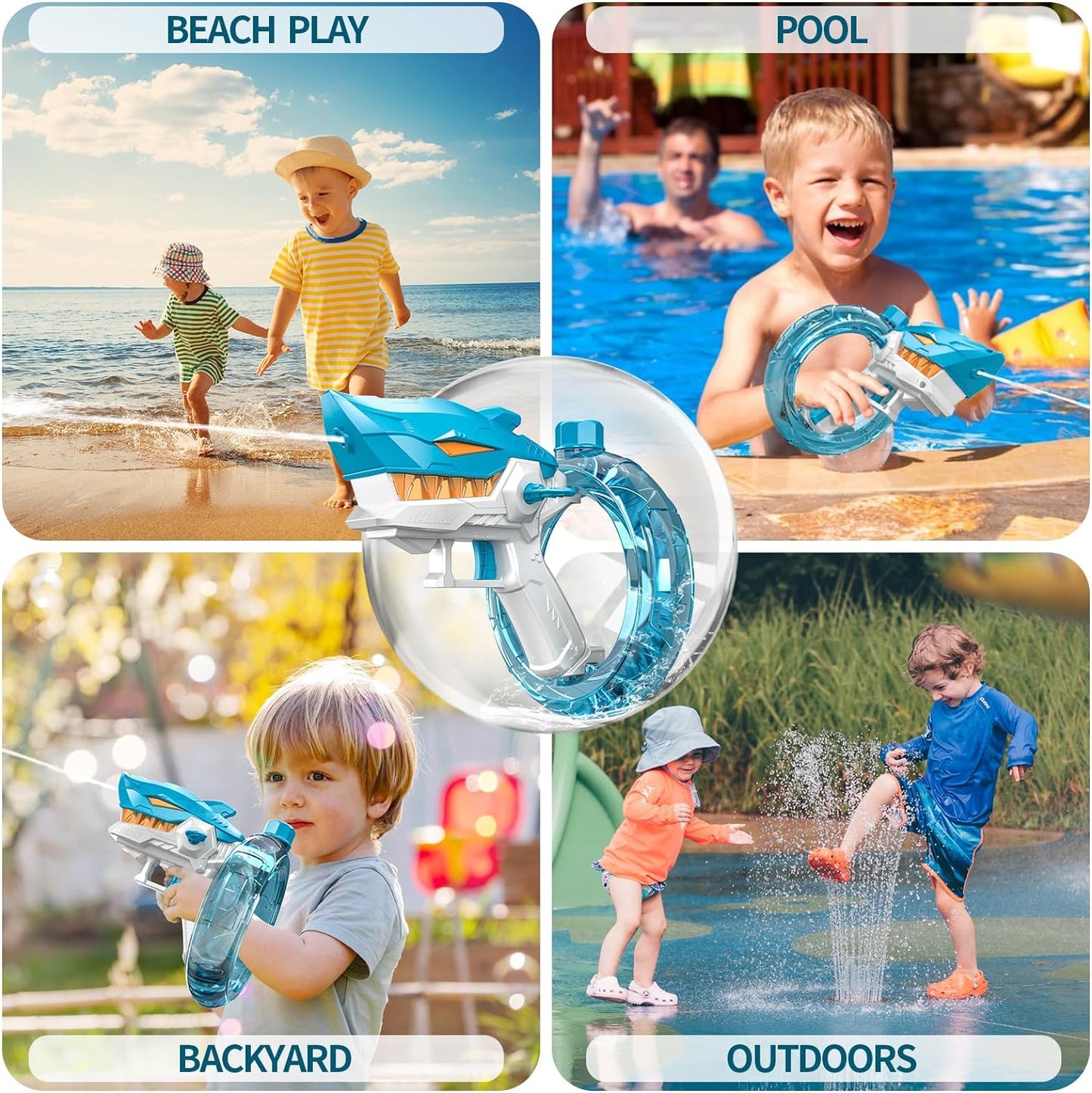 Electric Shark Water Guns-Blue