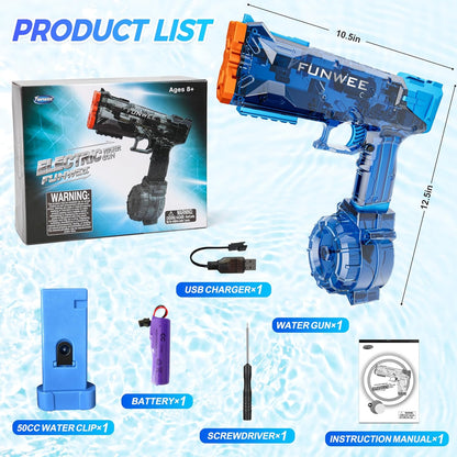 High Powered Automatic Classic Water Gun -Blue