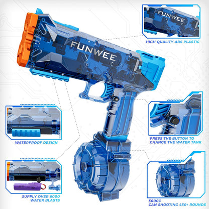 High Powered Automatic Classic Water Gun -Blue