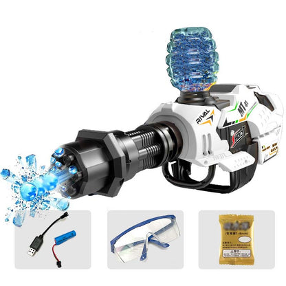 Hopper-Fed Electric Handheld Gatling Splatter Ball Gun-Kublai-white-Kublai