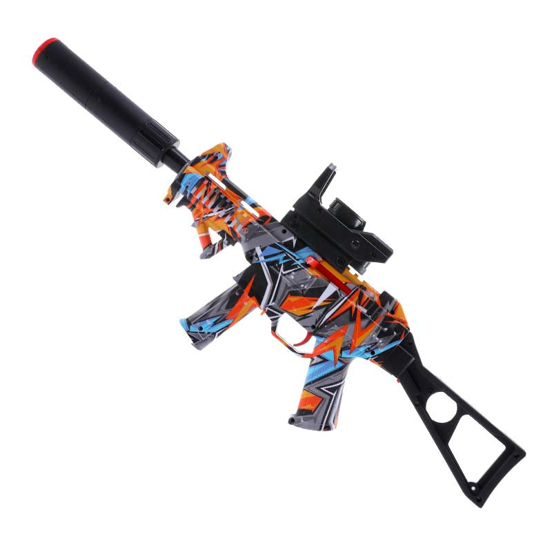 UMP-45 Electric Hopper Fed Graffiti Gel Blaster-Kublai-orange-Kublai