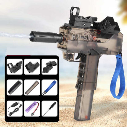 Electric UZI SMG Water Blaster Toy Gun-Biu Blaster-black-Uenel