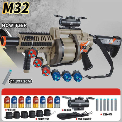 M32 6-Rounds Triple-Shots Grenade Launcher Foam Dart Blaster