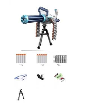 WY Gatling Brushless Electric Auto Foam Blaster-Kublai-blue-Kublai