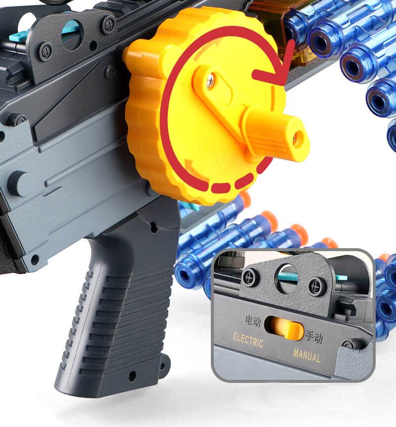 JF M249 Belt-Fed Electric Auto Foam Blaster-Kublai-Kublai