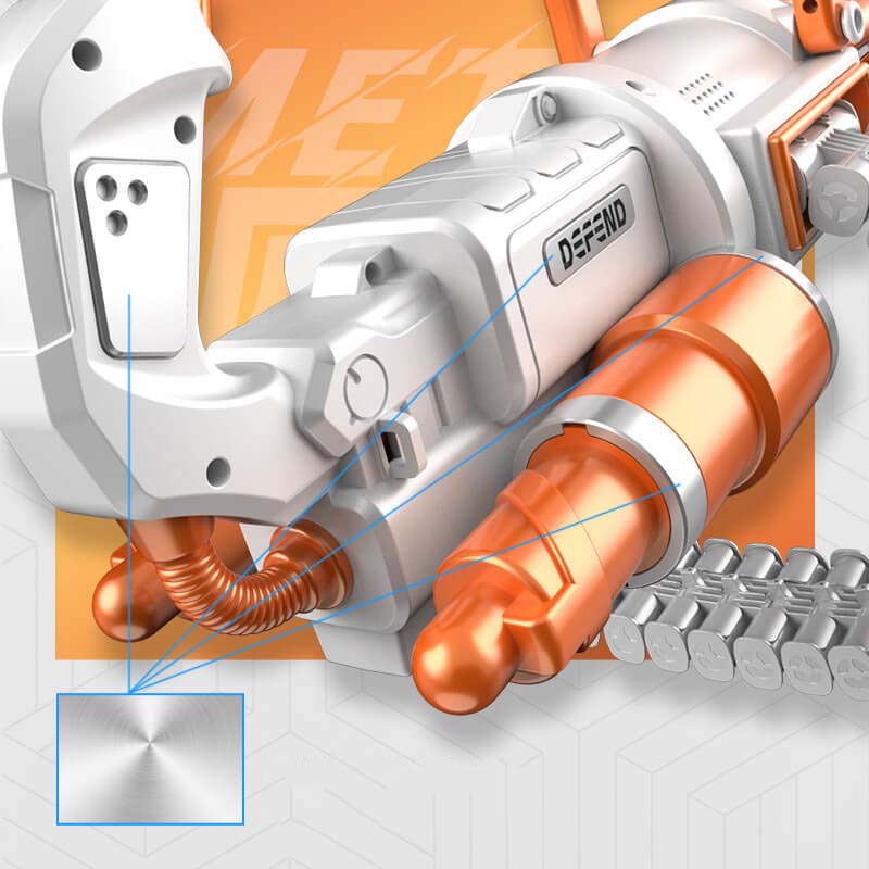 WY Gatling Brushless Electric Auto Foam Blaster-Kublai-Kublai
