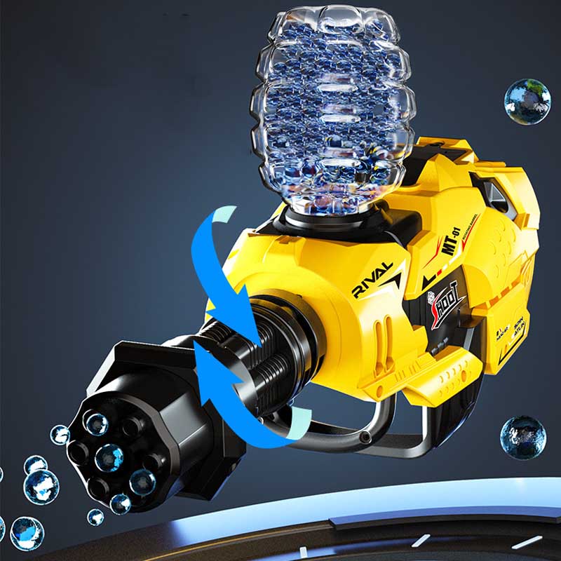 Hopper-Fed Electric Handheld Gatling Splatter Ball Gun-Kublai-Kublai