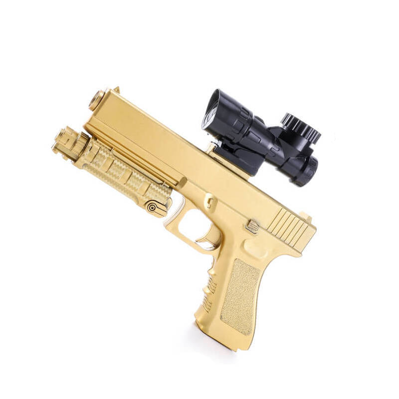 Electric Auto Gold Glock Hopper Fed Gel Ball Blaster Orbeez Shooter-Kublai-Kublai