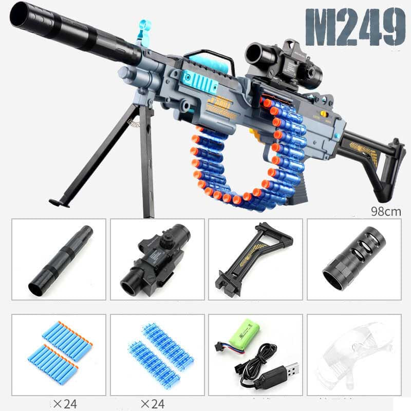 JF M249 Belt-Fed Electric Auto Foam Blaster-Kublai-standard-Kublai