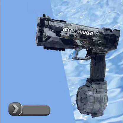 Ice Blasting High Speed Transprent Water Blaster Electric Squirt Toy-Biu Blaster-black-Uenel