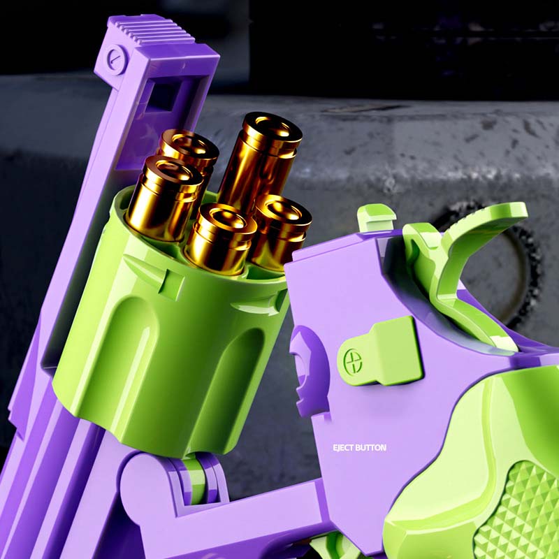 Carrot Shell Ejecting Manual Revolver Blaster Fidget Toy Gun