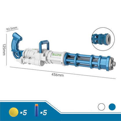 Gatling Air Pump Manual Dart Blaster Foam Ball Gun 2in1