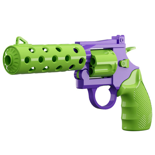Carrot Shell Ejecting Manual Revolver Blaster Fidget Toy Gun