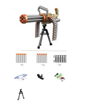 WY Gatling Brushless Electric Auto Foam Blaster-Kublai-brown-Kublai