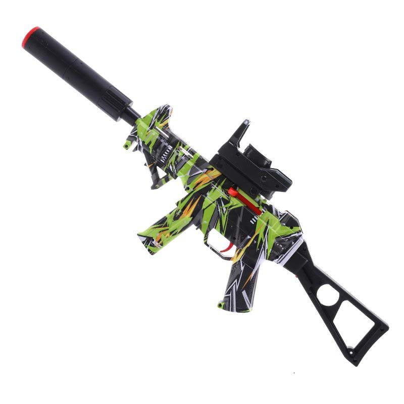 UMP-45 Electric Hopper Fed Graffiti Gel Blaster-Kublai-green-Kublai