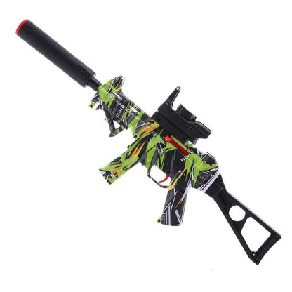UMP-45 Electric Hopper Fed Graffiti Gel Blaster-Kublai-green-Kublai