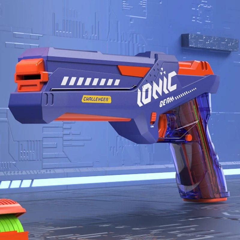 Mag-Fed Electric Pistol Foam Disc Launcher Toy Blaster